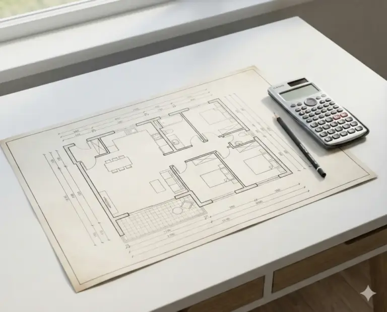 apartment blueprint area calculation