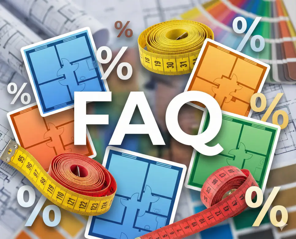 면적 계산기 및 아파트 공급/전용 면적 환산 관련 자주 묻는 질문 안내를 위한 FAQ 이미지