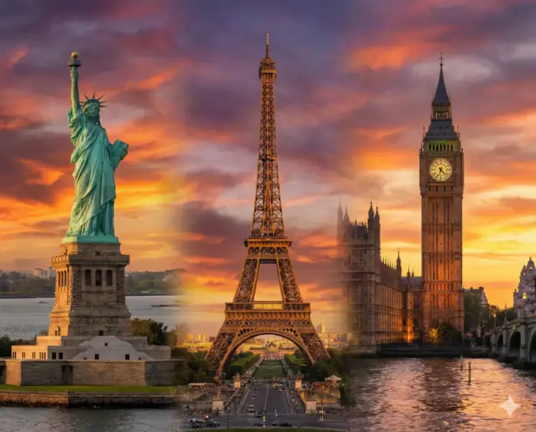 global city landmarks world time guide