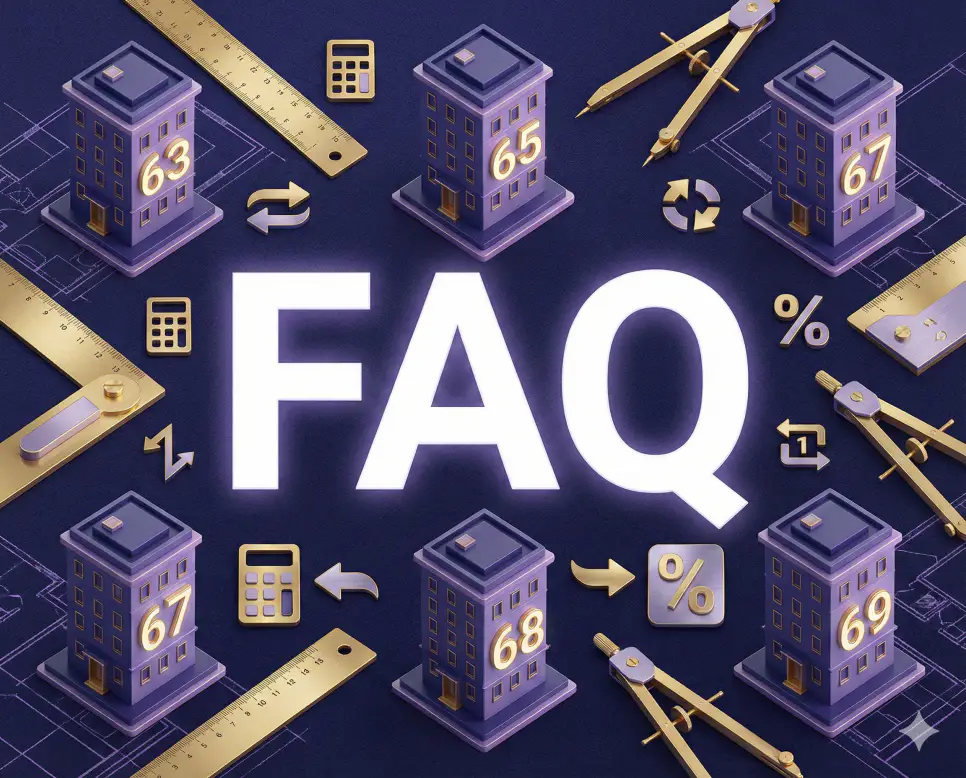 63 65 67 68 69㎡ 등 스마트 준중형 평형 면적 환산 관련 자주 묻는 질문 FAQ 이미지