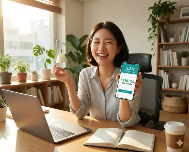 korean freelancer happy tax refund