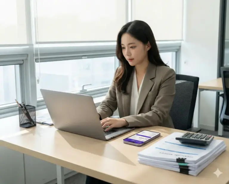 korean student studying foreign languages