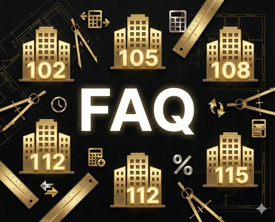 102 105 108 112 115㎡ 등 대형 프리미엄 평형 면적 환산 관련 자주 묻는 질문 FAQ 이미지