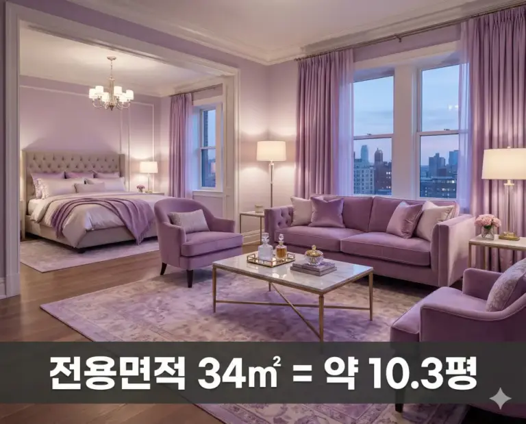 lilac purple banner 34m2 pyeong