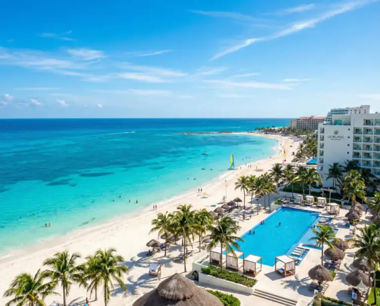 mexico cancun caribbean beach current time