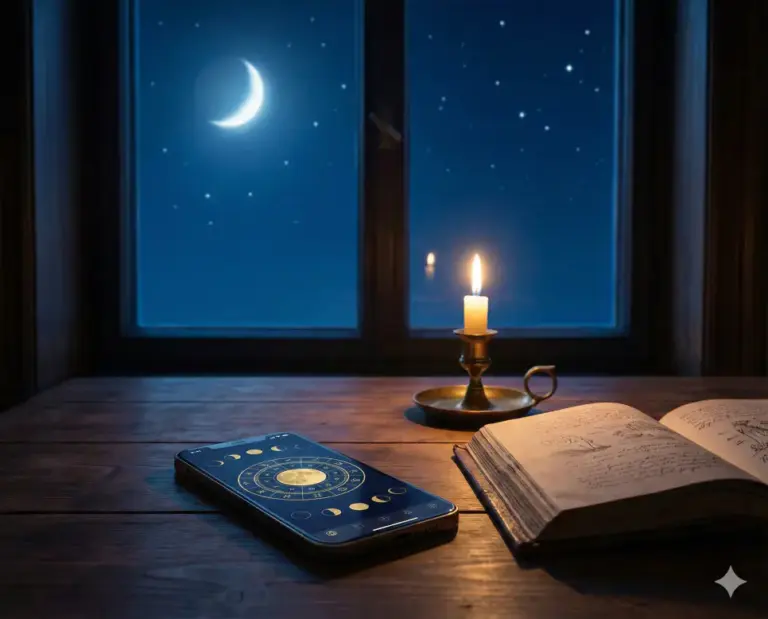 mystical night sky lunar calendar