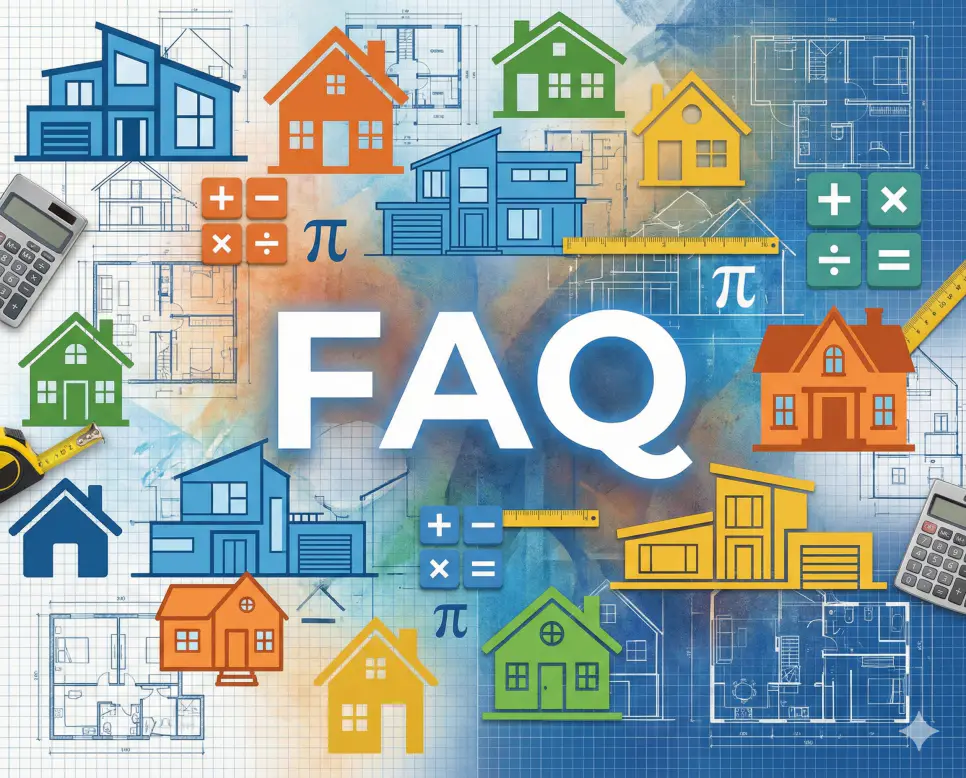아파트 평수 계산기 및 방 평수 변환 관련 자주 묻는 질문 안내를 위한 FAQ 이미지
