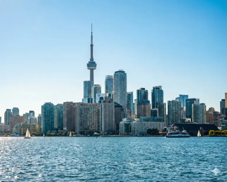 toronto canada cn tower skyline time