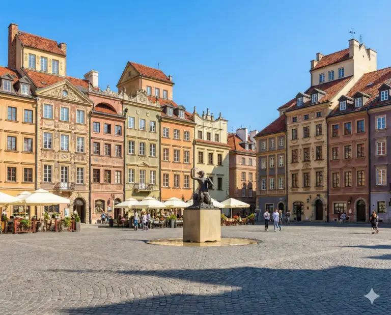 warsaw poland old town market square time