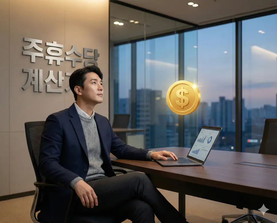 주휴수당 계산기 : 알바 주휴수당 및 주휴 계산기 자동 정산하기 1 주휴수당 계산기 활용해 이번 주 예상 주급과 수당을 확인하는 한국인 알바생 모습