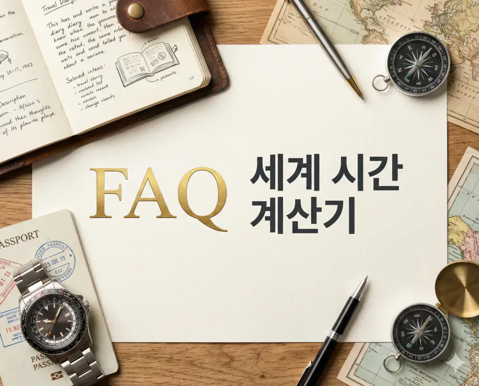 세계 시간 계산기 사용법과 서머타임 적용 여부 등 자주 묻는 질문 FAQ 안내