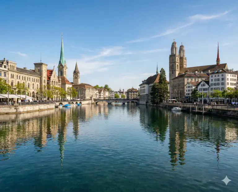 zurich switzerland limmat river current time