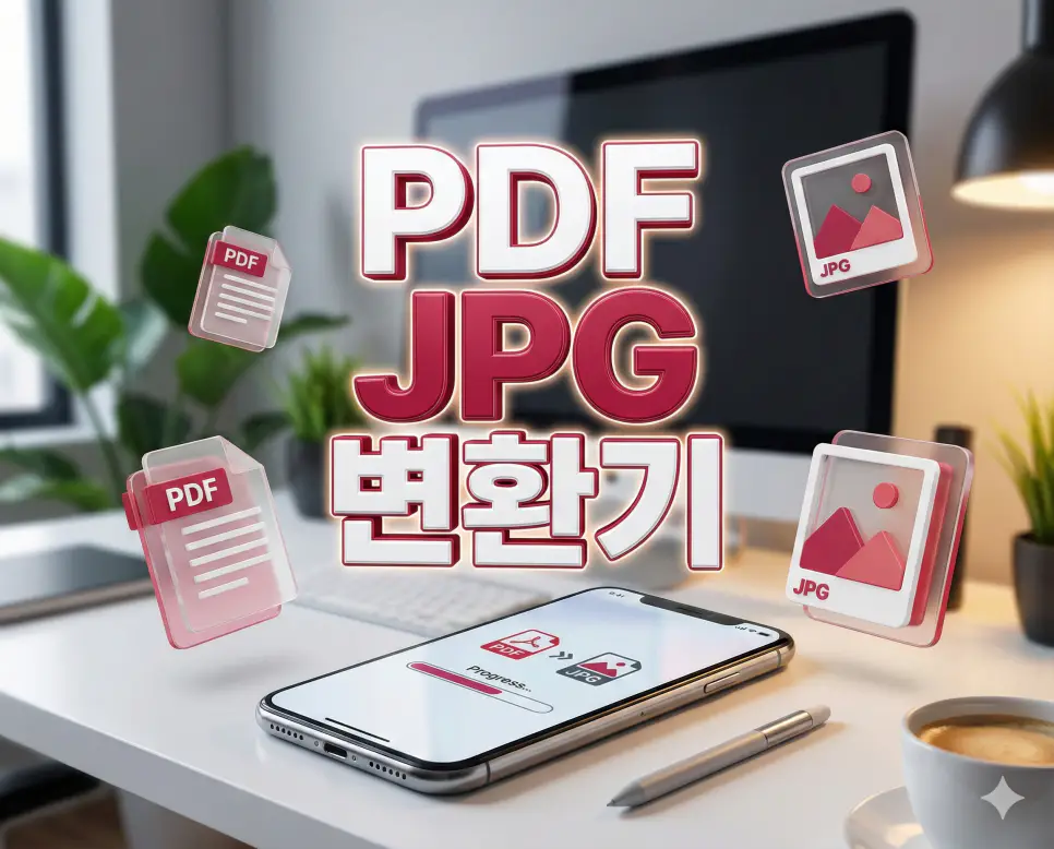 프로그램 설치 없이 1초 만에 완료하는 고화질 PDF JPG 변환기 메인 프리미엄 비주얼 이미지