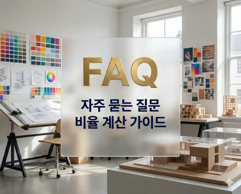 퍼센트 계산법과 비례식 활용 유의사항 등 사용자들이 가장 궁금해하는 질문을 정리한 FAQ 섹션