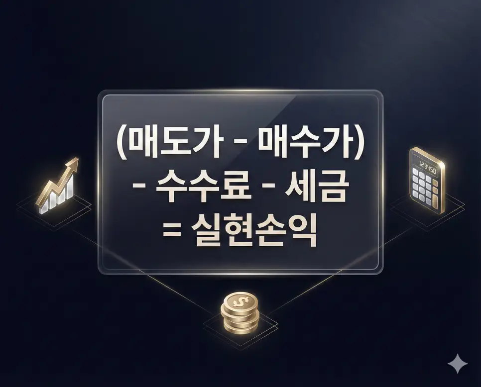 주식 수익률 계산기: 국내 및 미국주식 수수료·세금까지 한 번에! 2 주식 매매 시 발생하는 국가별 수수료와 제세금을 제외한 순수익 및 손익분기점을 산출하는 주식 수익률 계산 공식을 정리한 인포그래픽